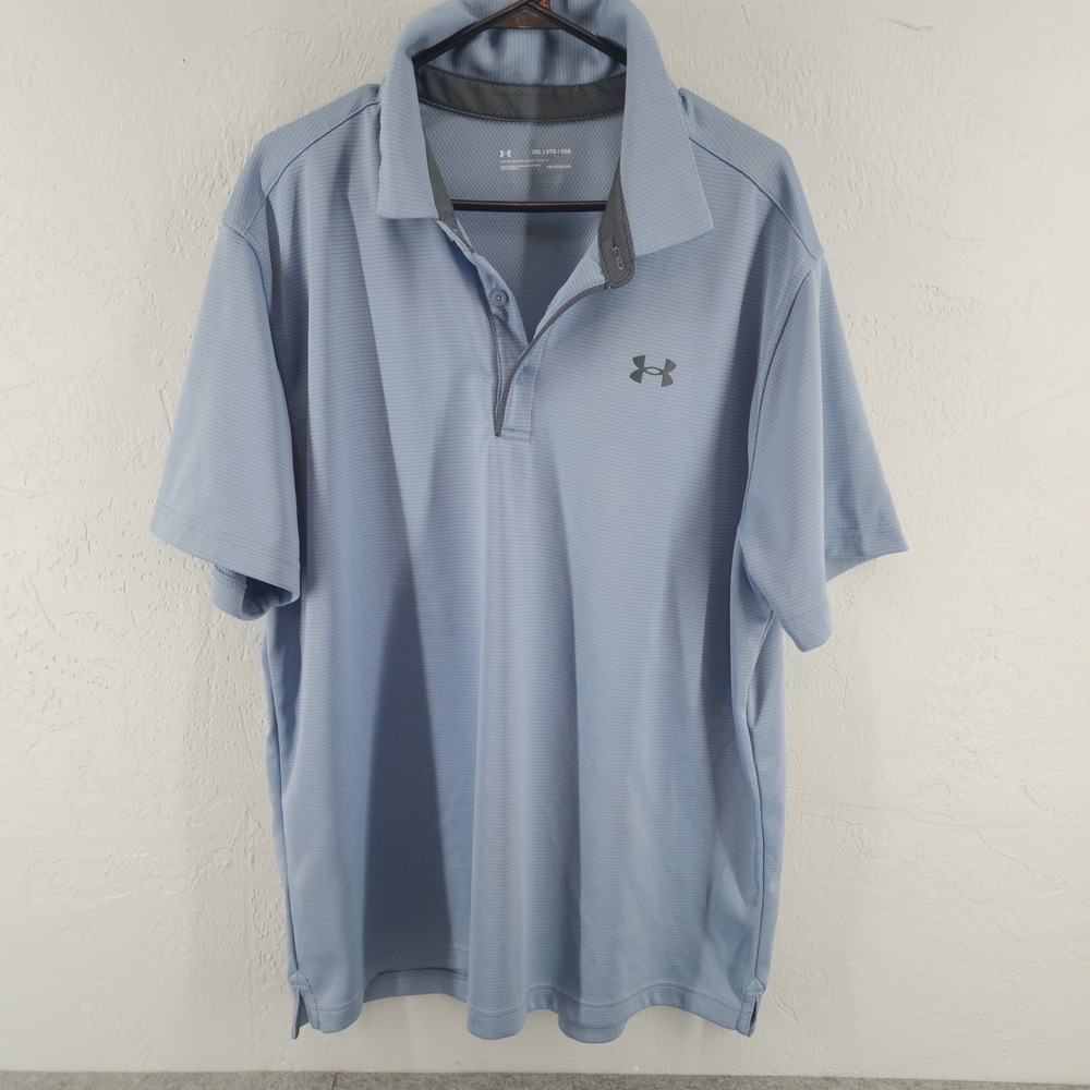 Under Armour Mens XXL | Light Blue HeatGear Loose Fit Short Sleeve Polo Shirt‎